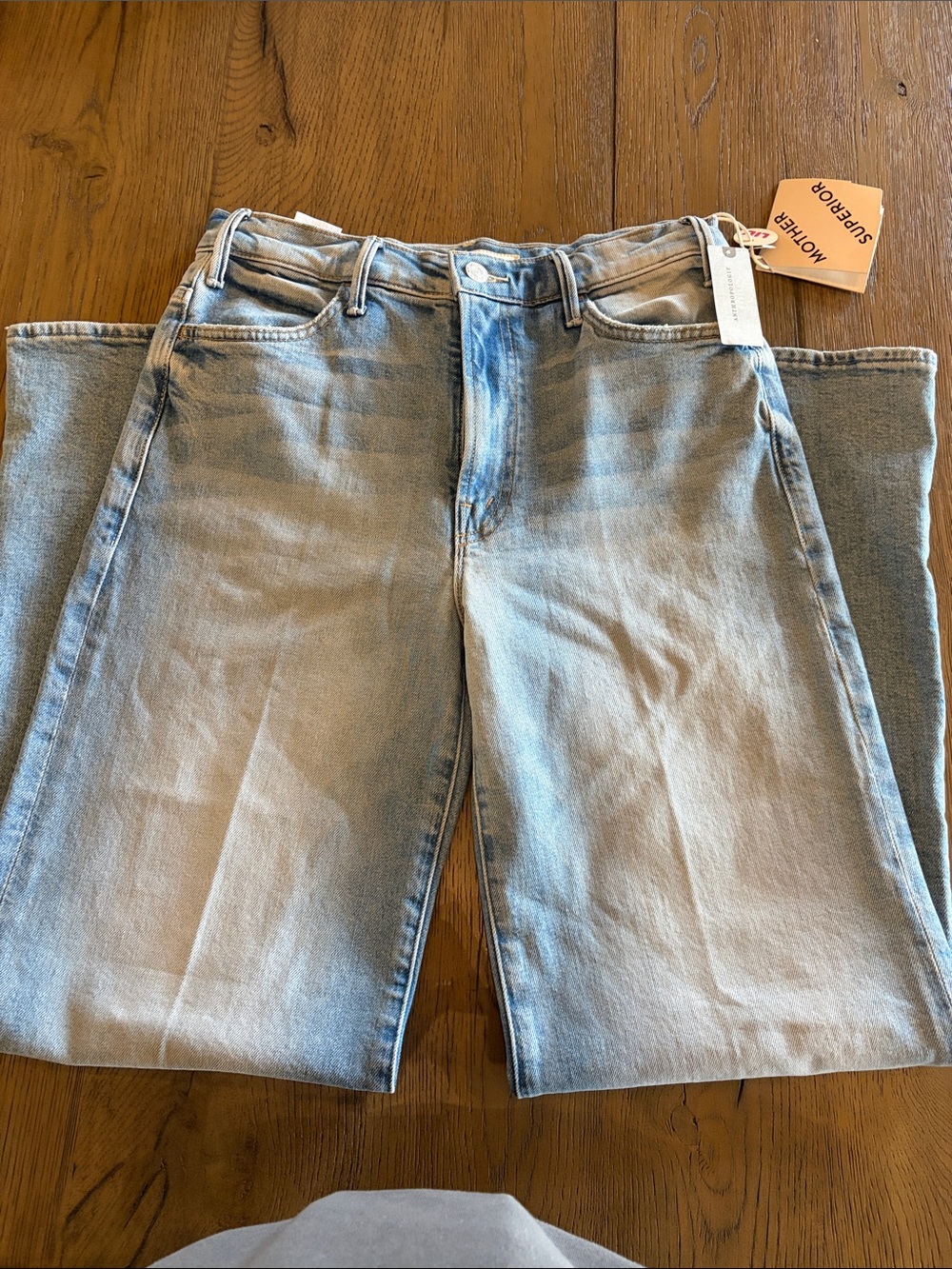 MOTHER Light Blue High-Rise Straight Jeans - Picture 3 of 5